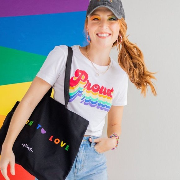 Francesca's | NWT Rainbow Proud Retro Tee 💠 - Picture 1 of 7